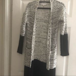 Long Colorblock Cardigan